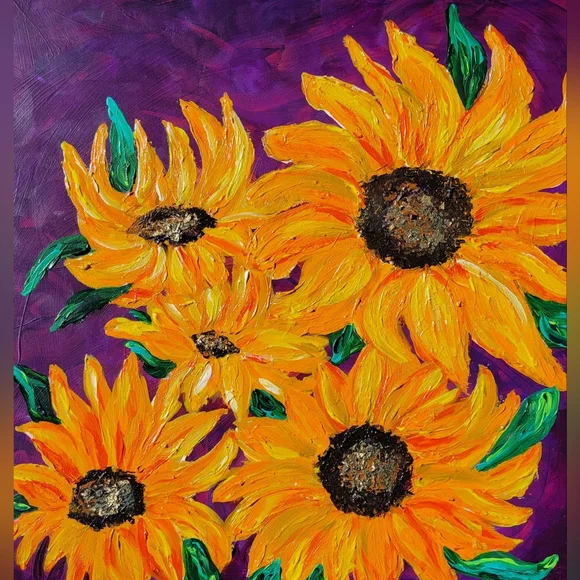 "Sun Chasers"Acrylic on Gallery Wrapped Canvas Original Artwork 24in X 24in - Picture 3 of 8